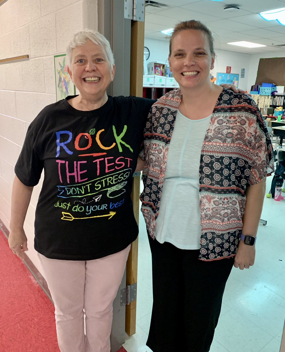 Two of our <a href="/MRI_Family/">MRI</a> Rockstar teachers, Mrs. Shows and Mrs. Walker, wish the students in 3rd and 4th grade good luck as they complete state testing this week. <a href="/BerkCoSchoolsWV/">Berkeley Co. Schools</a>