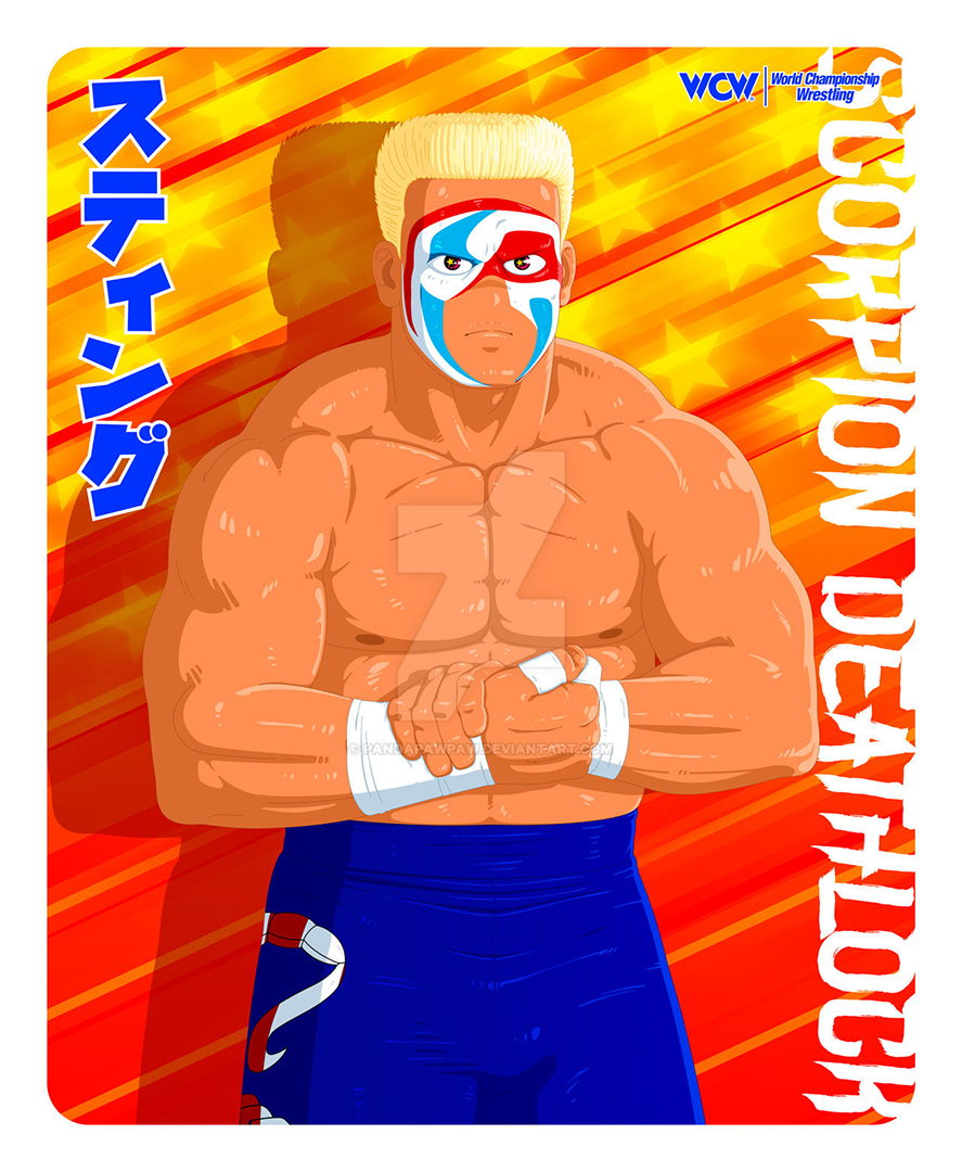 RealPandaPawPaw's tweet photo. Hi @Sting, I've been a fan of yours way back in your WCW surfer Sting days. You're awesome. Here's a drawing I made. I hope you like it. 🙂🐼🖌️

#Sting #WCW #Wrestlerfanart #AEW #Scorpion #Facepaint #fanart #illusrtation #wrestling https://t.co/oHX8bBfd9o