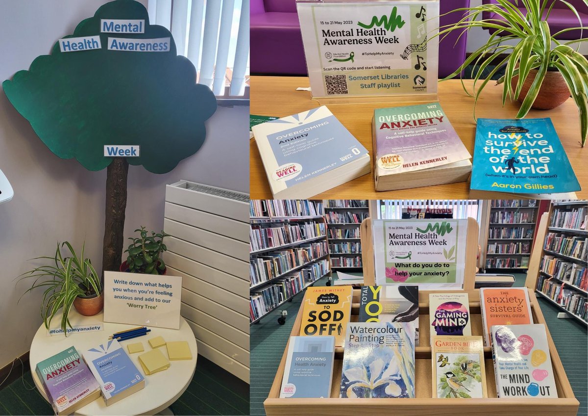 nathyc1972's tweet image. You may notice a #WorryTree in our Well-Being Zone at #BurnhamLibrary @SomersetLib! If you are worried or anxious about something, writing things down can really help. Taking comfort, hints &amp;amp; tips from others may also be of help! #MentalHealthAwarenessWeek2023 #ToHelpMyAnxiety