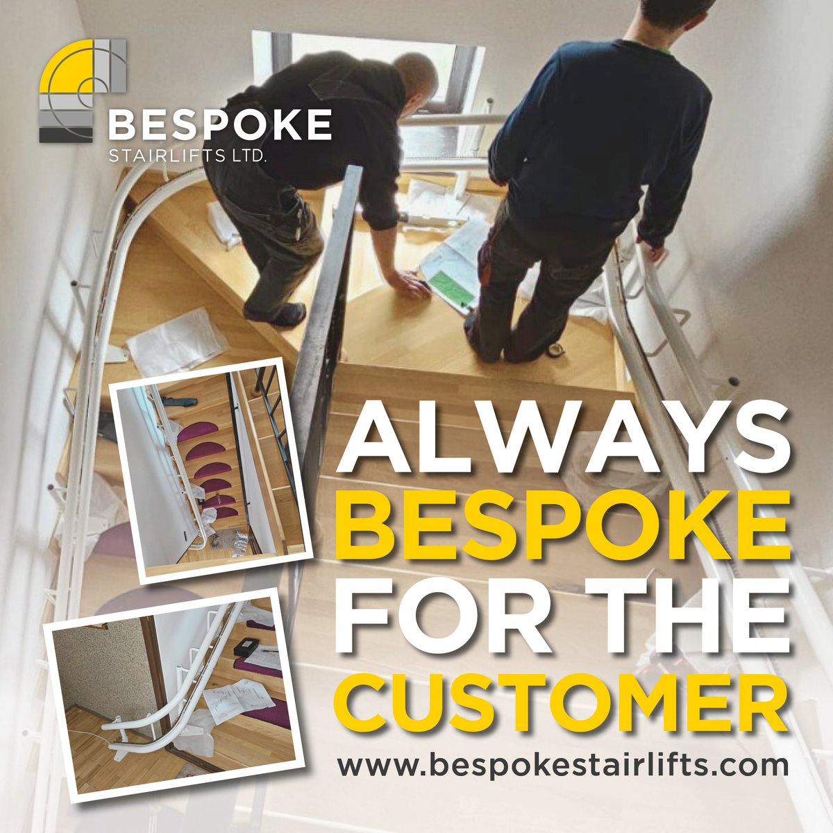 One of our #global #partners showed how #easy the #installation is for a #Infinity #curved #stairlift.

#BespokeLifts always #design and #manufacture to the specifications of your #customers #staircase. 

sales@bespokestairlifts.co.uk

#Mobility #dealers #chair #lift #worldwide