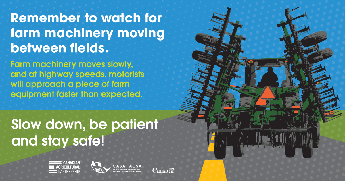 Press Release: Farm Machinery Operators and Motorists Reminded to Share the Road Safely this #RoadSafety Week #FarmSafetyEveryday casa-acsa.ca/en/resources/r…