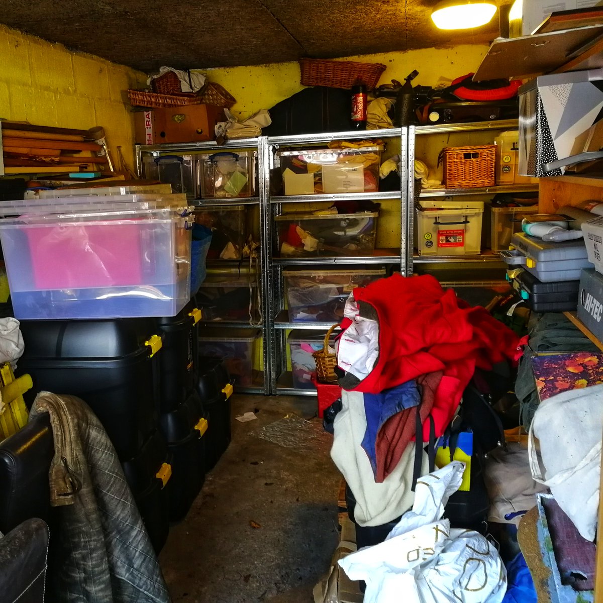 HistoricEchoes's tweet photo. It isn’t every day that you get #BehindTheScenes but for #MedievalMay here you are - deep into the kit mines (or having a glance inside the garage)
It’s exhausting keeping track of everything! https://t.co/llillf9CC6