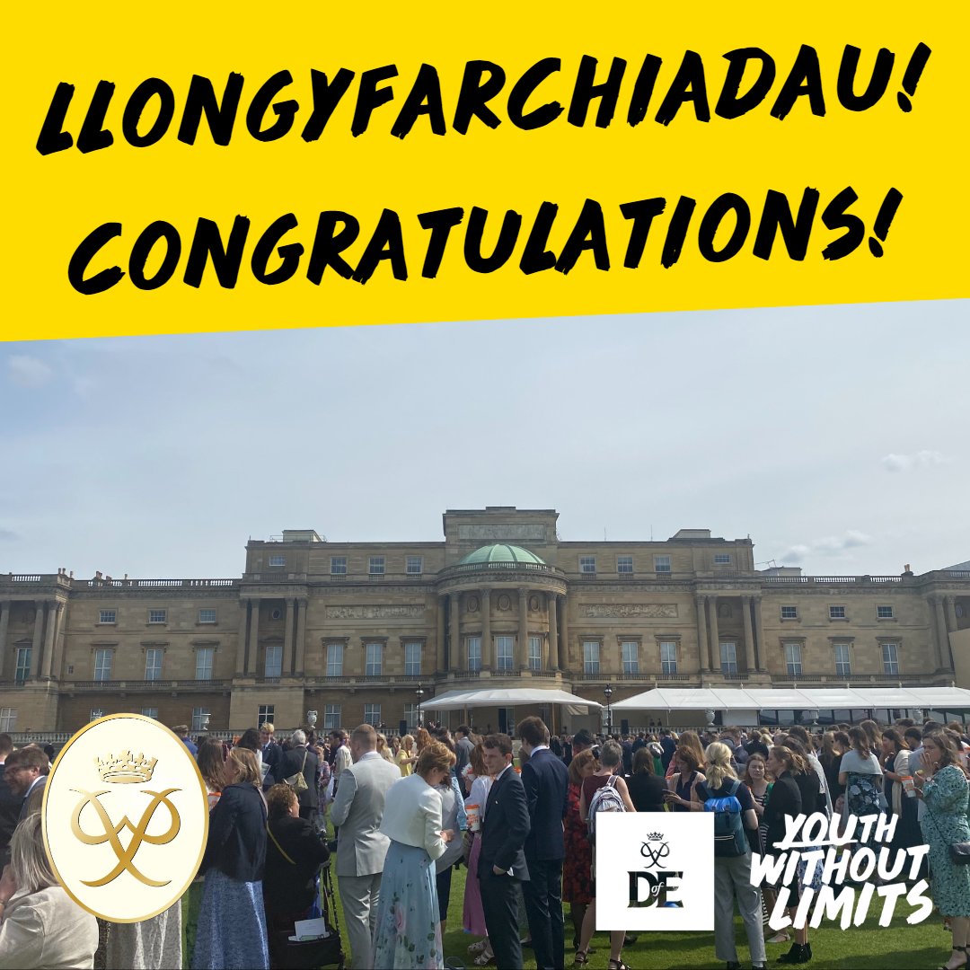 DofEWales's tweet photo. Llongyfarchiadau i’r holl bobl ifanc gwych fu’n dathlu cyflawni eu Gwobr Aur ym Mhalas Buckingham ddoe!  Rydym yn hynod falch ohonoch, rhannwch eich hoff eiliadau gyda ni! ⭐ https://t.co/SfpEwfDORC