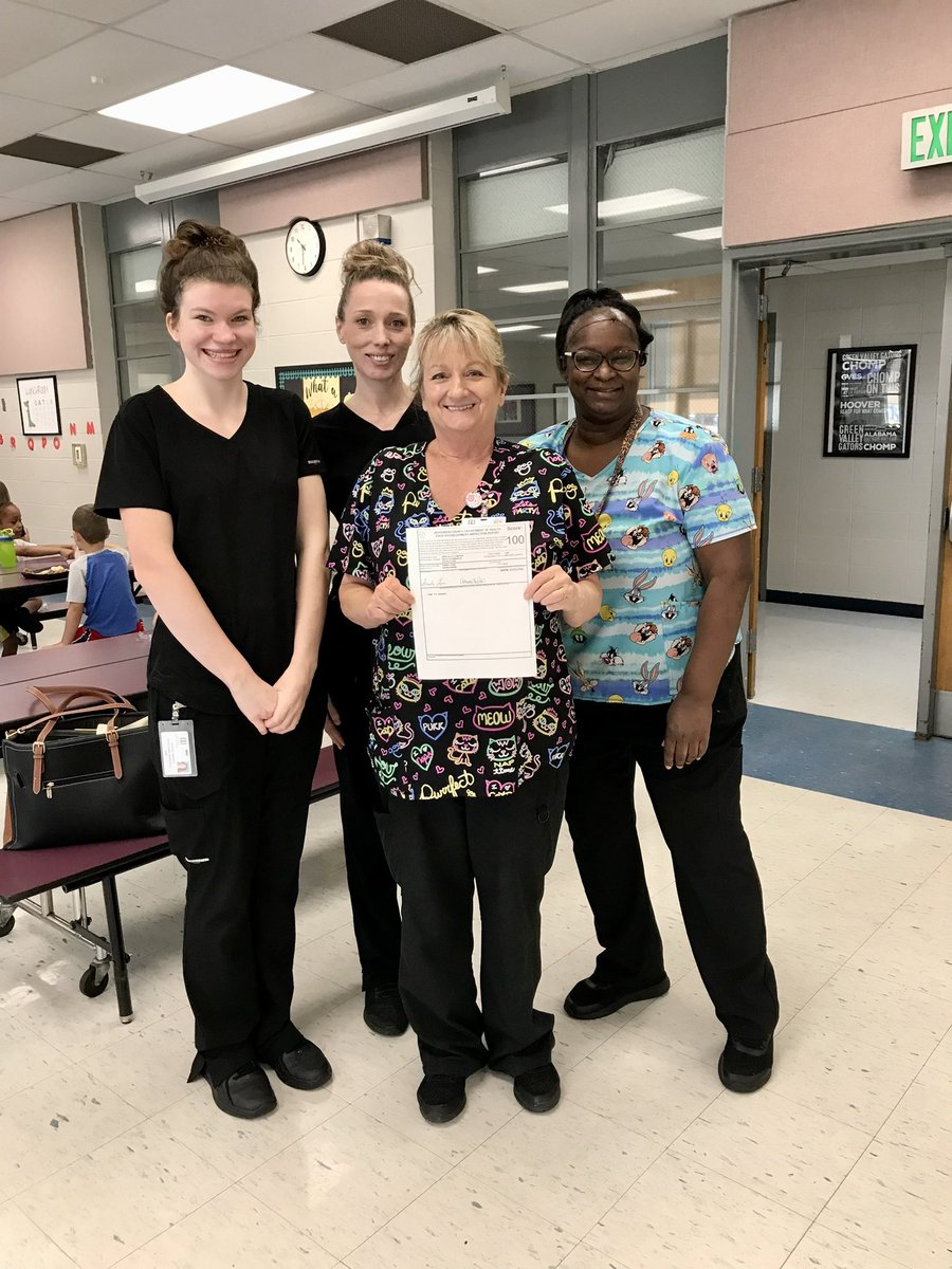 10 years!! <a href="/GreenValleyElem/">Green Valley Elem</a> <a href="/HooverSchools/">Hoover City Schools</a> 💯The Child Nutrition Program has received perfect health inspection scores each time - that’s 30 inspections! #teamwork #dedication
