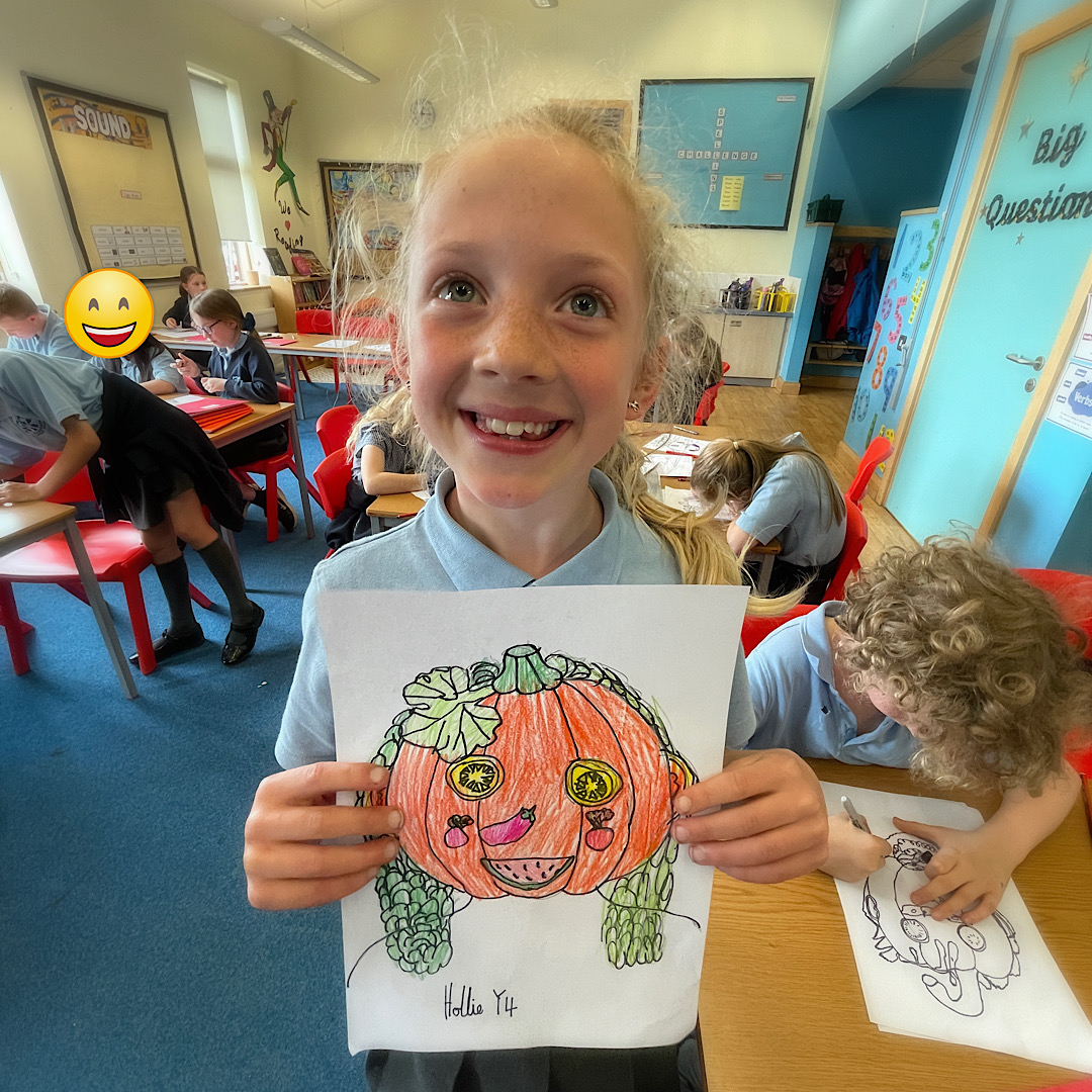 HambrookSchool's tweet photo. #hambrook4 have been learning about the artist Guiseppe Arcimboldo today as part of our unit on self portraits. Maybe you could create something similar at home using other items from around the house! https://t.co/Rgb8OQoMku