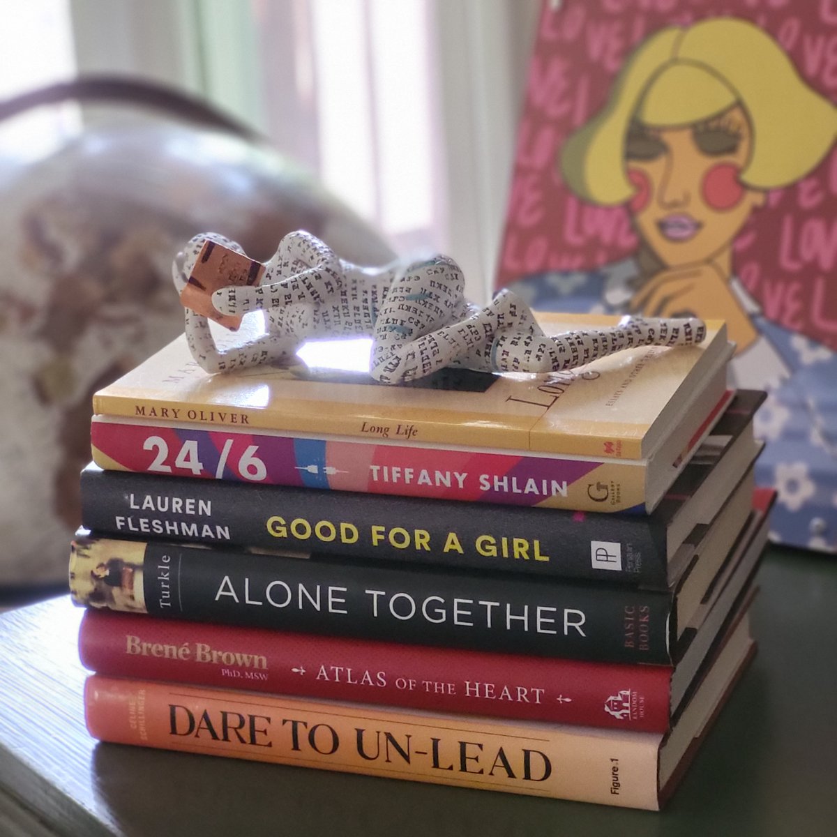 May reading list includes some poetry, some sociology, and leadership: 
Mary Oliver ~ Long Life
@tiffanyshlain's #TwentyFourSix Life
@STurkle s Alone Together
@BreneBrown s Atlas of the Heart
@CelineSchill's Dare to Un-Lead 

What are you reading ? #ReadToLead  #daretounlead
