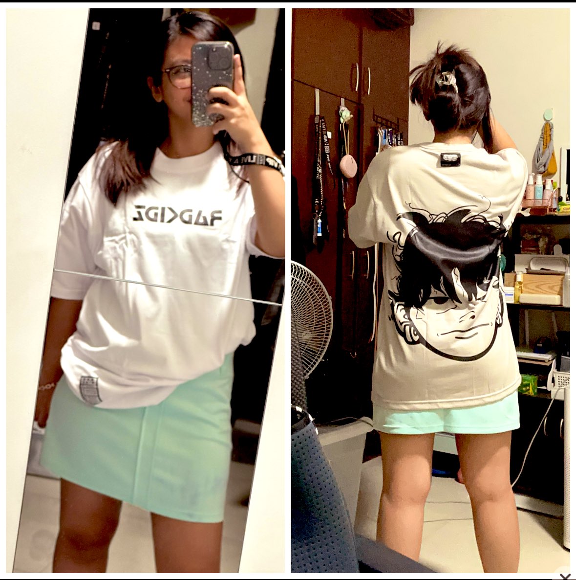 KapeJelly_18's tweet photo. So sino ka jan na excited umuwi from work. Di na nga muna nagbihis at sinukat agad ang shirts (na palda talaga sakin as a small human).
As usual, great quality! Parang mej malambot tela ni gray, sarap isuot. 🥰
@imszmc @ai_radkidz
#radkidz #rdkdz
#weoddeven #oddonesout https://t.co/NioEKDOHLw