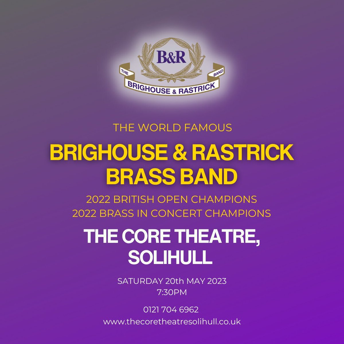 The Core Theatre (@coretheatresol) on Twitter photo THIS SATURDAY
Catch the famous Brighouse & Rastrick Brass Band in action at The Core Theatre Solihull on Sat 20 May, 7.30pm.
Book tickets now at bit.ly/42RG9Hc
<a href="/briggusbb/">Brighouse & Rastrick</a> THIS SATURDAY
Catch the famous Brighouse & Rastrick Brass Band in action at The Core Theatre Solihull on Sat 20 May, 7.30pm.
Book tickets now at bit.ly/42RG9Hc
<a href="/briggusbb/">Brighouse & Rastrick</a>