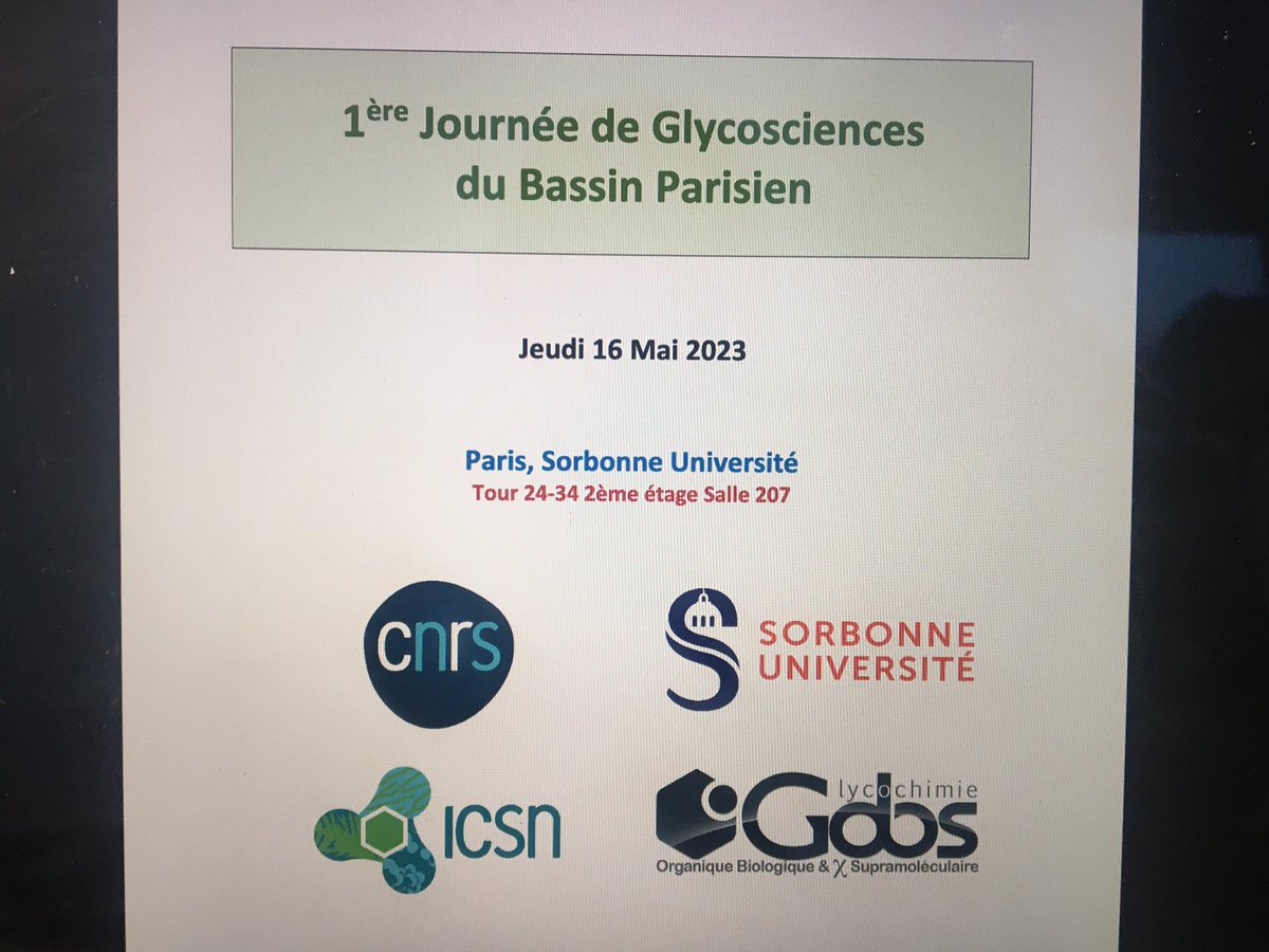 ClaraTestard's tweet photo. Another day of conference comes to an end ! Very nice 1st Journée de Glycosciences du Bassin Parisien by @SebVidalChem &amp; @SollogoubM Glad to have been given the opportunity to present my project and looking forward to the next edition 🧪🥳 (&amp; thanks @glycosaurus for the picture) https://t.co/MH3LOtqq73