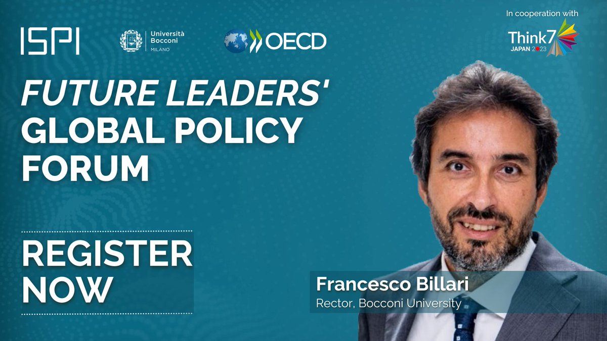 ispionline's tweet photo. On the 22-23 May, the #FutureLeaders' #GlobalPolicyForum will bring together high-level personalities like Francesco Billari to discuss crucial global issues at @Unibocconi in Milan. #GPF2023

Register now to join ➡️https://t.co/GepZfBuEHd https://t.co/1LYxsRyIY2