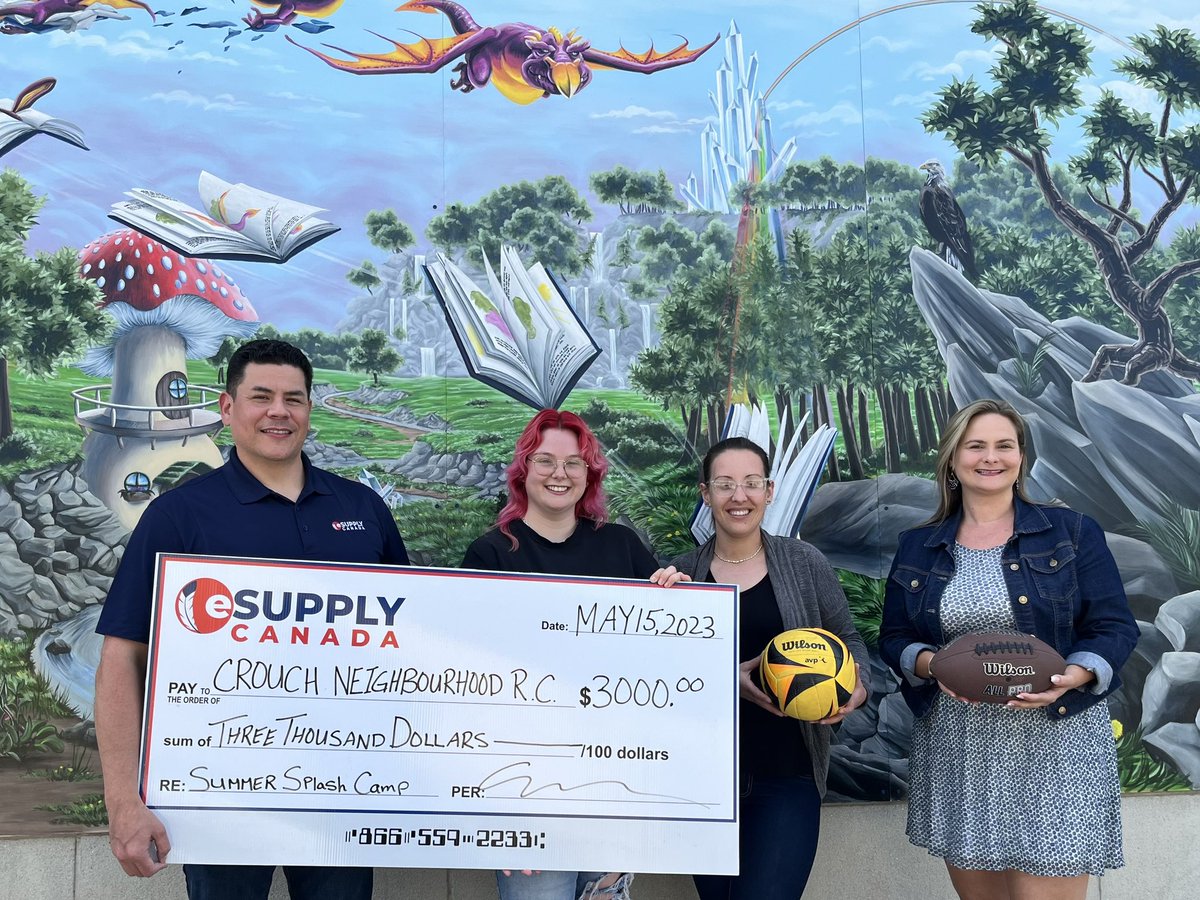 CrouchNrc's tweet photo. 9 kids have been sponsored for 8 weeks of the @CrouchNrc Summer Splash day camp by @esupplycanada 👏 This #indigenous owned small business is making a big difference for kids in #hamiltonroad #lndont We can’t thank you enough 🙏 ☀️ 🏕️ https://t.co/6fw0xuhccl