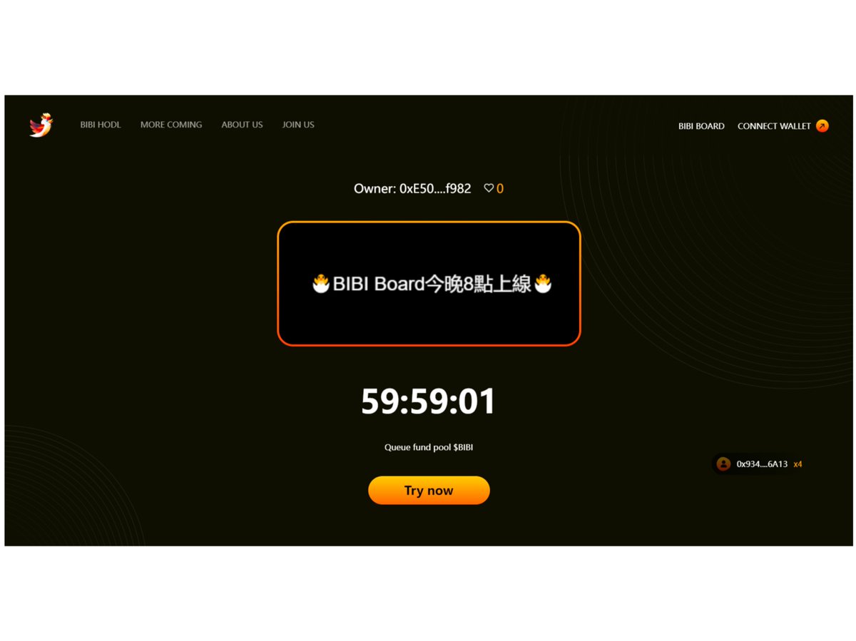 Bibihodl's tweet photo. 🐣$BIBI Board goes live today at 20:00🐣

🚀Come to grab the first ever $BIBI message!🚀

#memecoin #bibi #BSC

@BSC_BIBI https://t.co/2Ok7cTs5bR