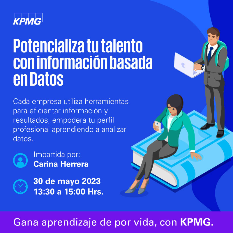 ¡Gana Aprendizaje de por vida con @KPMG_talento!
Conoce las herramientas que puedes utilizar para convertirte en un perfil potencial para las empresas en Análisis y Data.
30 de Mayo 13:00 h

Registro: kpmgmexico.webex.com/weblink/regist…

@COPSA_Ibero  @IberoVincula  @IBERO_mx