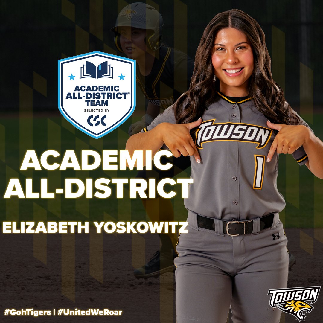 Armstrong, Hickman, Yoskowitz earn @CollSportsComm Academic All-District honors!

towsontigers.com/news/2023/5/16…

#GohTigers | #UnitedWeRoar