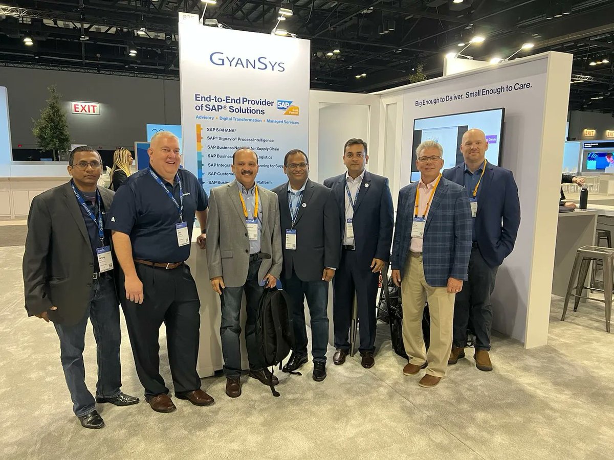 GyanSys is kicking off #Sapphire2023 bright and early! Our customer Stanley Black &amp; Decker visiting our booth to start our day. Stop by Booth 825 and say hi to #TeamGyanSys! #SAPSapphire2023 #ASUG