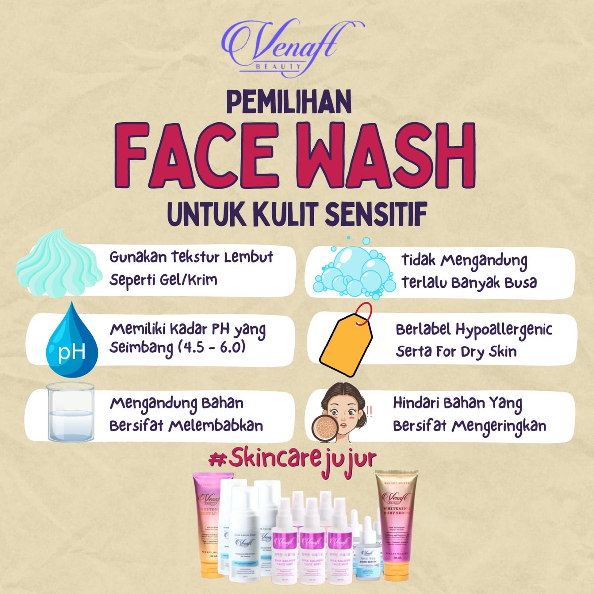 nengjago_1's tweet photo. #SharingIsCaring β¨
Sefruit tips nih buat milih face wash mana sih yang cocok utk kulitmu yg sensitif β¨
Nantikan tips lainnya dari Venaft Beauty Skincare!
#venaftbeauty #skincarejujur #facewash #kulitsensitif #skintreatment #faceunlock #AgingGorgeously #TimnasDay https://t.co/7Pt47FwlMI