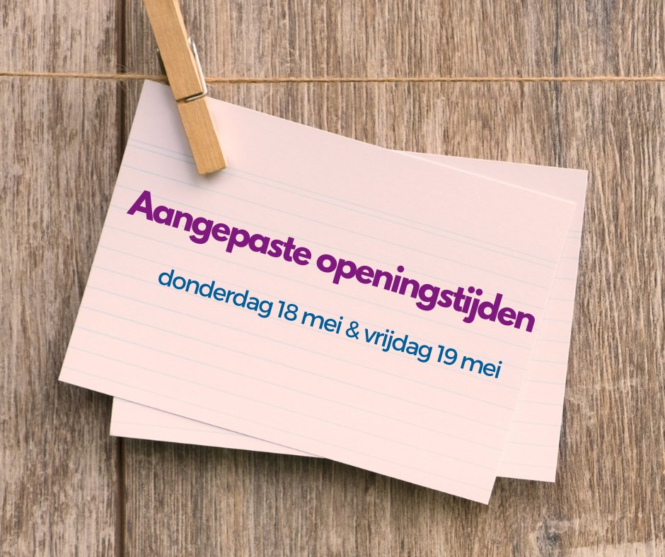 Donderdag 18 en vrijdag 19 mei zijn onze poli's gesloten. Maandag 22 mei zijn ze weer bereikbaar. Heb je een urgente hulpvraag? Neem dan contact op met je huisarts. De klinieken draaien op 18 en 19 mei een zondagsdienst. De IHT-teams zijn deze dagen wel bereikbaar.