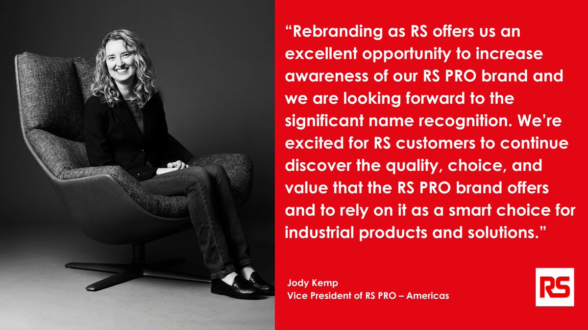 RSOnlineAmerica's tweet image. This week Jody Kemp, Vice President of RS PRO – Americas, shares with us her thoughts on our rebrand and what it means for the future of RS PRO. 

#WeAreRS #RSPRO