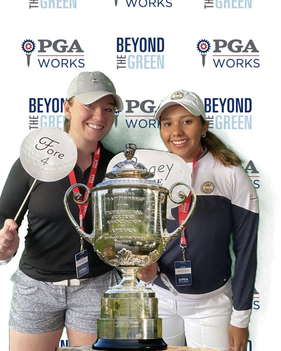 PGA WORKS Fellow Cristina Hidalgo and <a href="/NOhioPGA/">Northern Ohio PGA</a> WORKS Fellow Haleigh Gray get to experience Beyond The Green! ❤️

#PGAWORKS