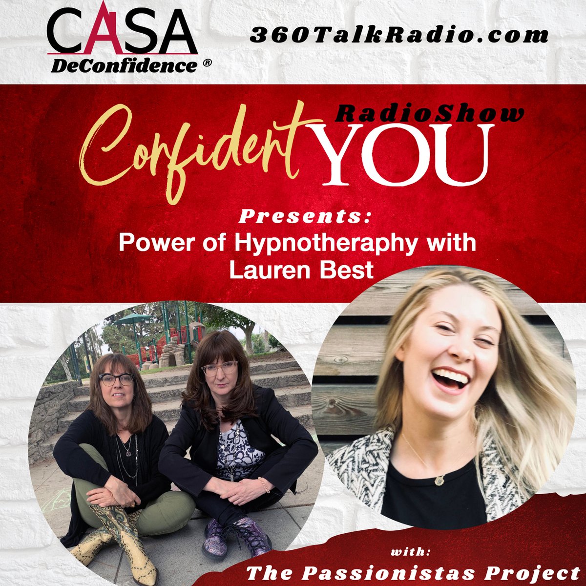 Tune in live to hear us on Confident You Radio: Power of Hypnotherapy with Lauren Best at 2pm EST | 11am PST. streamer.radio.co/s4831b69da/lis…