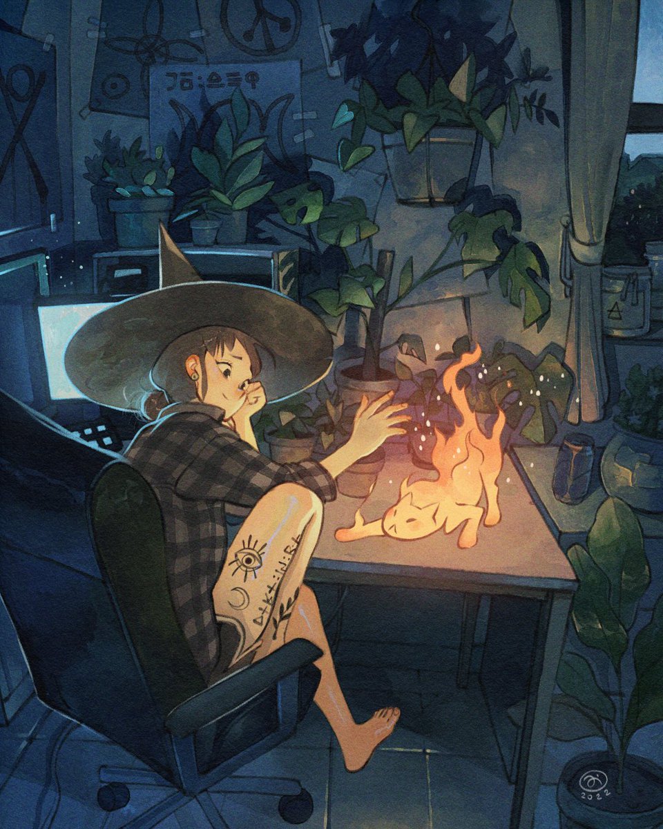 SimzArts's tweet photo. Witches and ghost cats! 🧙‍♀️🐈 https://t.co/8QusjoMAkP