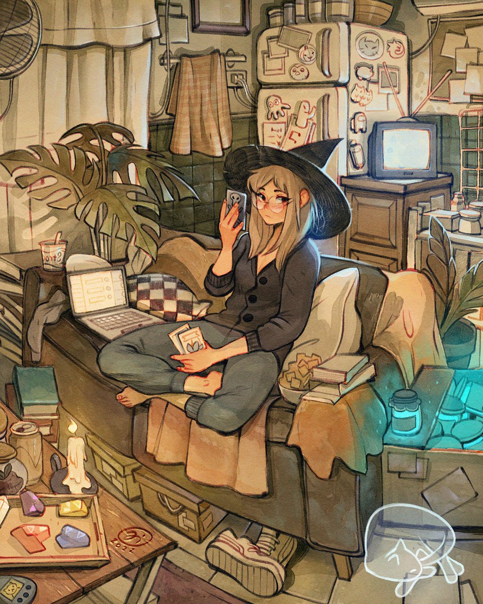 SimzArts's tweet photo. Witches and ghost cats! 🧙‍♀️🐈 https://t.co/8QusjoMAkP