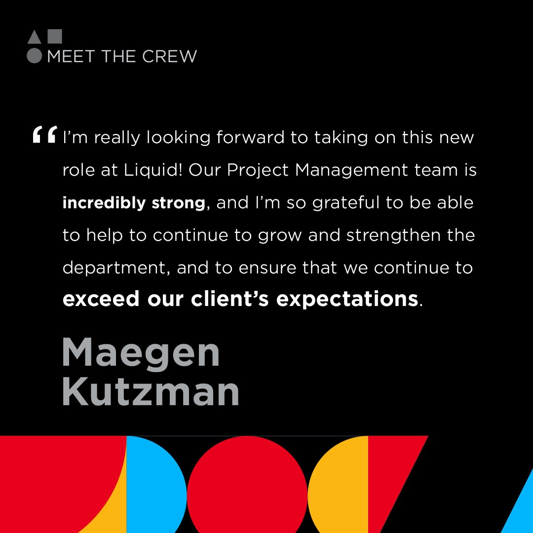 liquidint's tweet photo. Please join us in congratulating Maegen Kutzman on her promotion to Project Management Team Lead! 👏🏼

Read more about Maeg's new role here: https://t.co/lYykZ6dJww https://t.co/VITzCMBsos