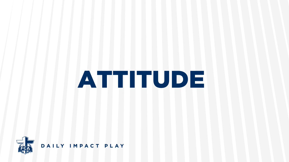 As athletes, there are many things out of our control—the starting line-up, the quality of the officials, and the schedule. The two things we can control are our attitude and effort. What does your attitude say about you? Read more here: ow.ly/z3Ee50Oph7N #DailyDevotional