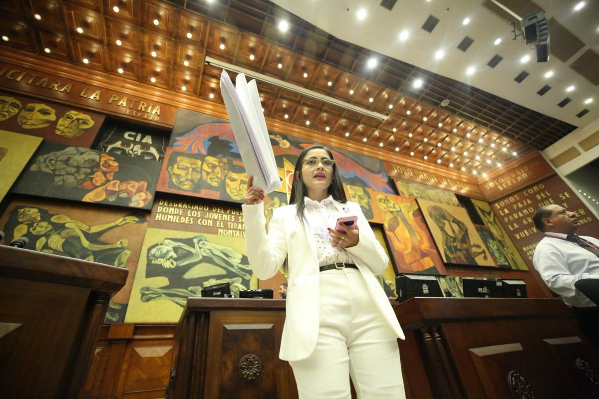 CANCarchi's tweet photo. 🔴 #Juiciopolitico  | Se inicia la interpelación por parte de la asambleísta @VivianaVeloz18  en el juicio político al presidente @LassoGuillermo . https://t.co/ye3s8YeckJ