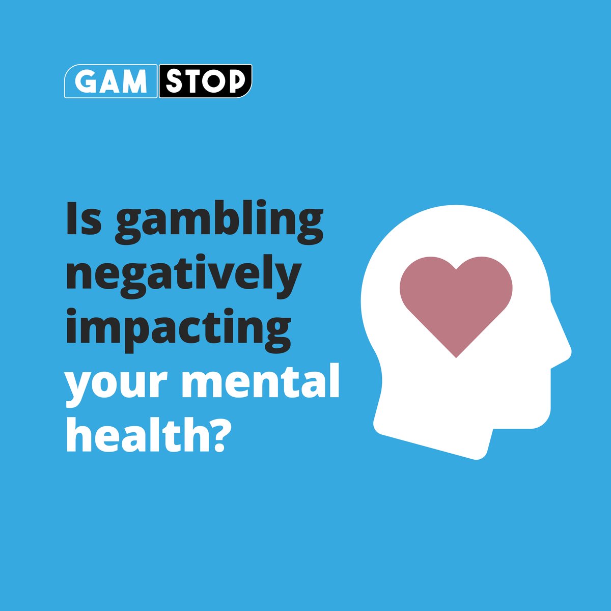 Struggling with gambling can have a really negative impact on your mental health. 

Call the National Gambling Helpline on  0808 8020 133 for free, confidential advice and support.

Register with GAMSTOP at .


