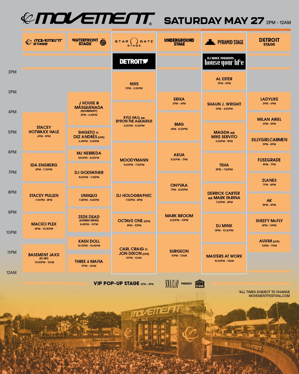 Movement schedule