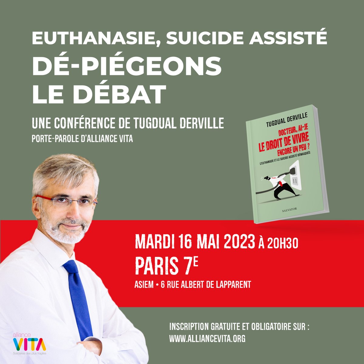 💥Ce soir, @TDerville donne sa conférence à Paris à 20h30, venez nombreux ! 
@Alliancevita75

#findevie #suicideassisté #suicideassisté #préventionsuicide #paris #conférenceparis