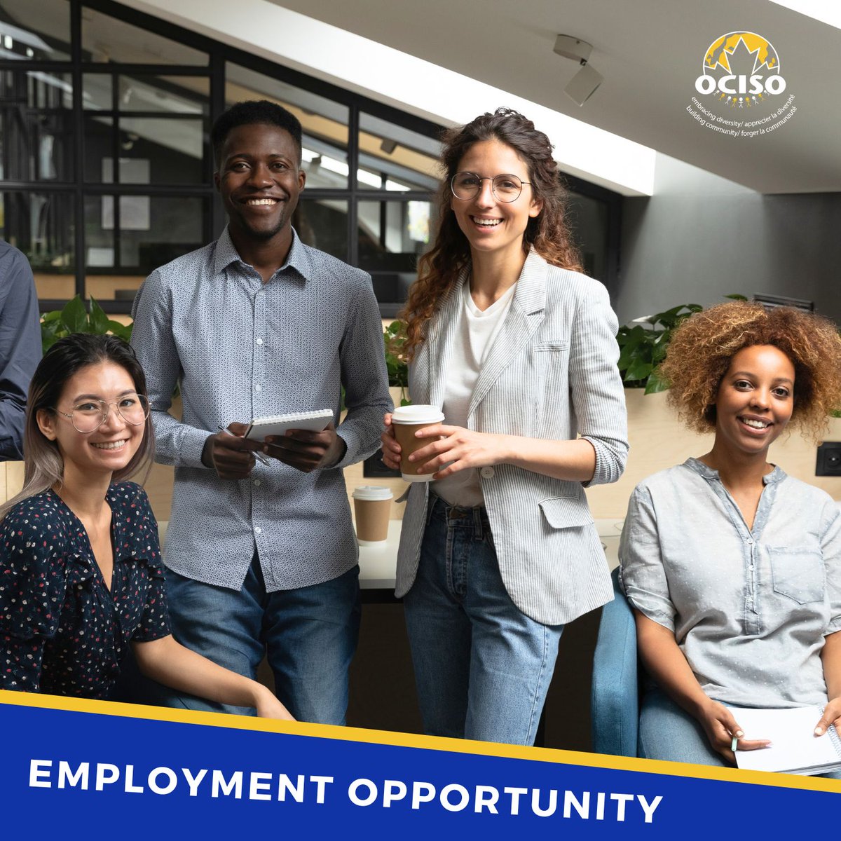 OttawaOCISO's tweet photo. We are hiring for multiple positions!

Click the link to apply NOW: https://t.co/SS4MJMiCZS

Application Deadline: May 25, 2023, by 12:00 p.m. (EST). Rolling interviews will be conducted.

#OCISO #OttawaJobs #WorkatOCISO https://t.co/OyyP6OsH7X