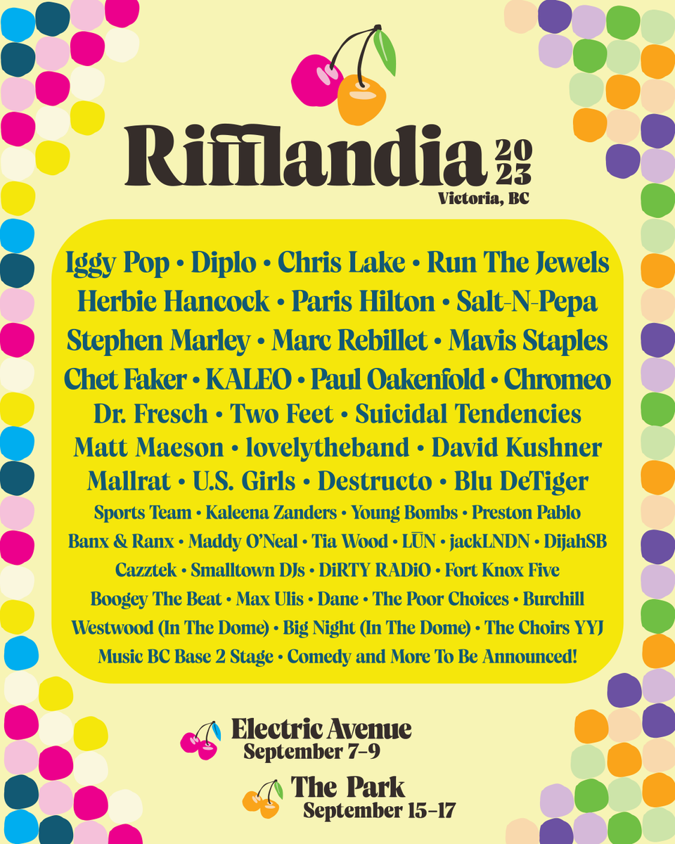 TheSaltNPepa's tweet image. Victoria, we're on the way! See you at @Rifflandia

Tickets go on sale Thursday, May 18th 10am at zurl.co/Xgm2

#SeptemberForever #Riff2023 #RifflandiaFestival