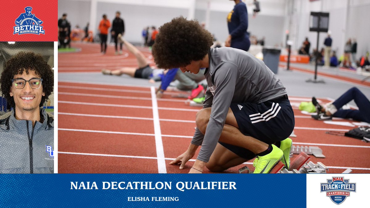 The NAIA has announced the qualifiers for the Men's Multi-Events for the NAIA Championship on May 24-26 and @bupilotstf Elisha Fleming will represent the Pilots! #battlefortheredbanner #anchorup