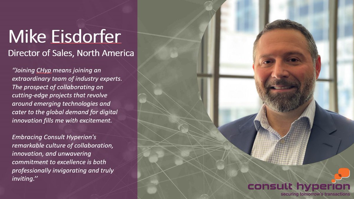 Excited to announce our team in North America is expanding and we're delighted to welcome our new #colleague Mike who will be leading #businessdevelopment efforts along with our expert team