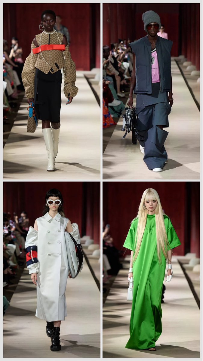 manumanito's tweet photo. Gucci sigue perdedérrimo luego de Alessandro, en su ultima colección crucero, aunque hay un concepto (apenas esbozado) de surf y neopreno, a veces quiere ser retro futurista, aveces vemos la herencia de Alessandro, otras quiere ser Rick Owens pero luego Prada,otras Valentino… https://t.co/A5G4KZFo4Z