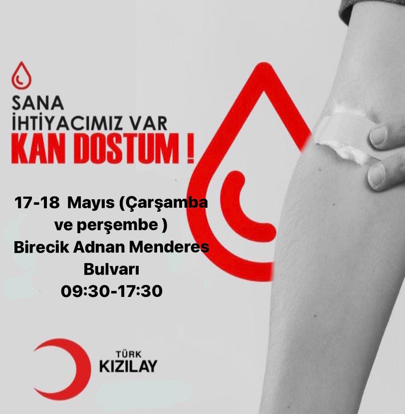 Kan Dostum; bir aileye yeniden neşeli anılar biriktirenilecekleri bir hayat hediye edebilirsin. 
#sensizolmaz #birecikkizilay  <a href="/genckizilay/">Genç Kızılay</a> @valisalih_ayhan <a href="/kizilay/">Türk Kızılay</a> @drkeremkinik @dr_ibrahimaltan <a href="/birecikkaymakam/">T.C. Birecik Kaymakamlığı 🇹🇷</a>