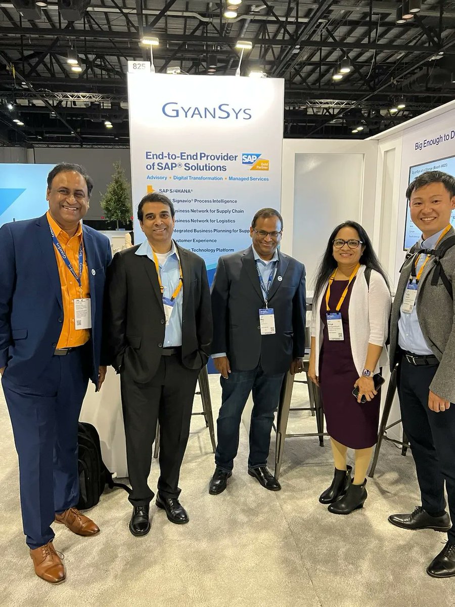 Head over to our Booth #825 and meet our clients and leadership team.Our customer Panasonic visiting us at #Sapphire2023#TeamGyanSys #ASUG #sapsapphire2023