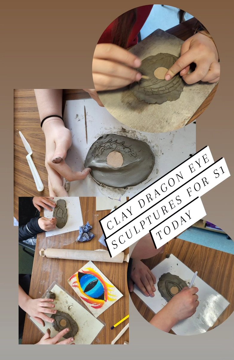 mrs_maddocks's tweet photo. How to engage S1's towards the end of the year - for me, clay is the answer, every single pupil fully engaged and making wonderful dragon eyes 🙂 #loudoun #arteducation https://t.co/Il7RNnBowx