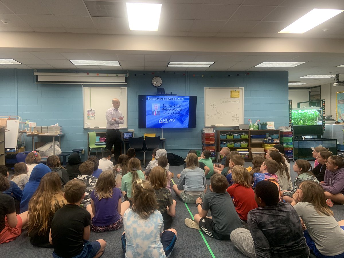 Our 4th graders had an amazing opportunity to learn about tornadoes from Rusty Lord before we finish our novel study of the Night of the Twisters! Thank you Rusty! #MavericksMoveMountains @MrsEhlers1 <a href="/MalonePrincipal/">Troy Malone</a> <a href="/RustyLord/">Rusty Lord WOWT</a>