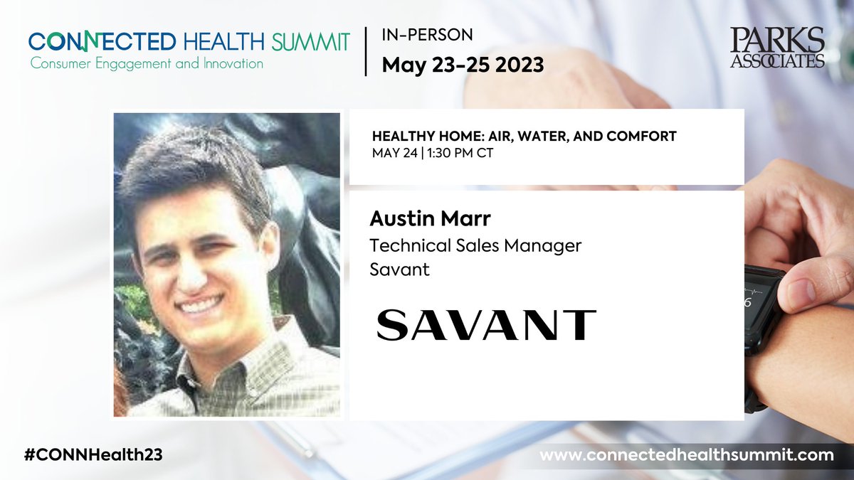 We are excited to see our Technical Sales Manager, Austin Marr, speak on the Health Home: Air, Water and Comfort panel at #CONNHealth23 on May 24 at 1:30 PM CT! #Health #Home #Air #Water