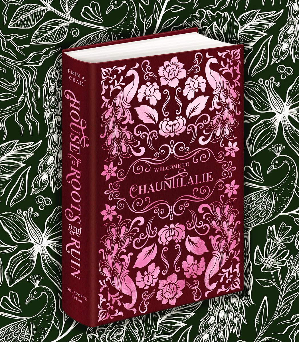 Erin A. Craig (@penchant4words) on Twitter photo In case you missed it yesterday, HOUSE OF ROOTS AND RUIN’s case is going to be extravagantly doused with the most insanely amazing pink foil peacocks ever and have these gloriously moody green endpapers on the inside and <a href="/_caseymoses/">Casey Moses</a> is a literal gem! 😍😍😍 In case you missed it yesterday, HOUSE OF ROOTS AND RUIN’s case is going to be extravagantly doused with the most insanely amazing pink foil peacocks ever and have these gloriously moody green endpapers on the inside and <a href="/_caseymoses/">Casey Moses</a> is a literal gem! 😍😍😍
