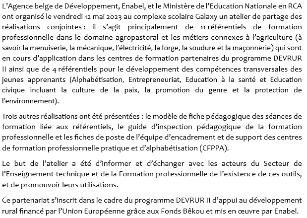 Enabel_en_RCA's tweet photo. Enabel &amp; Ministère Education Nationale en RCA ont organisé un atelier de partage des réalisations conjointes.
Cadre du programme #DevrurII financé par l'@UEenRCA  grâce aux #fondsbêkou @jeanvanwetter https://t.co/RvkbqIOz0D