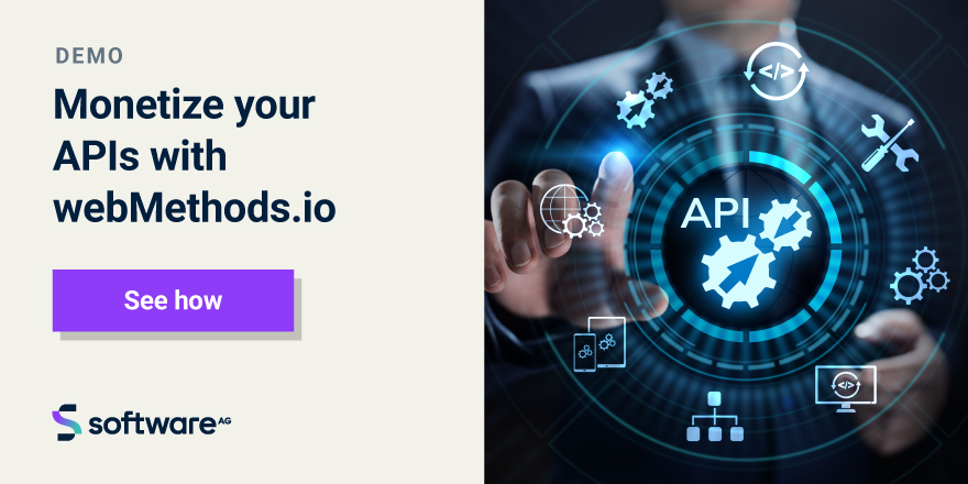 RT SoftwareAG "“When are we going to start making money from our APIs?” See how to monetize and maximize your APIs with webMethods.io. View demo: bit.ly/3O1RNv0

#API #Microservices #webMethods "