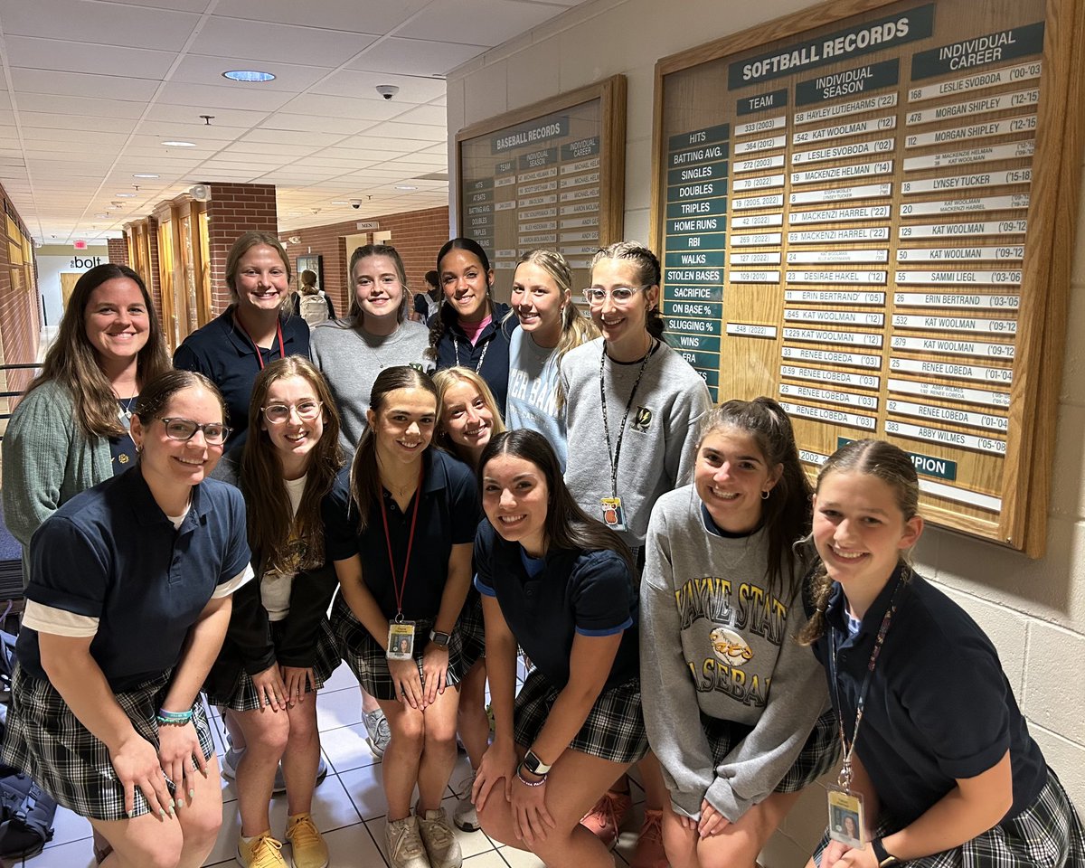 PX_SOFTBALL's tweet photo. Updated record board🤩 15 records were tied or broken last season! https://t.co/PT1gd11c7o