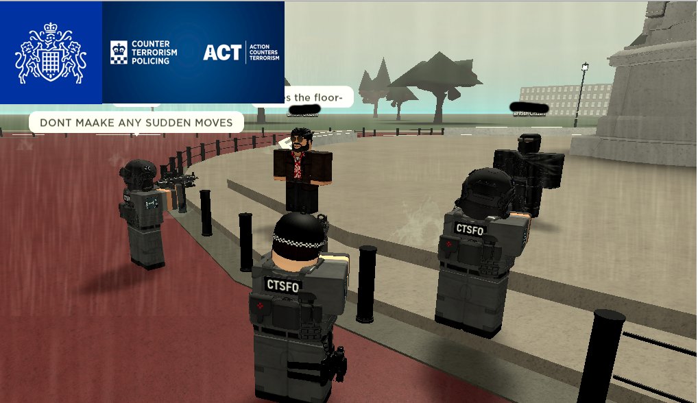 Brit_RBLX's tweet photo. 👮‍♂️🚔🚨 Earlier today, Counter Terror Officers deployed to tackle terrorists in the Central London area. They apprehended 2 subjects involved in bombings in the capital- there were luckily only a small number of casualties.
We're here day and night to keep you safe. https://t.co/2GUDkHEyjM