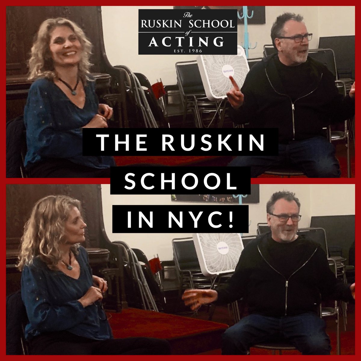 RuskinSchool's tweet photo. We wanted to extend a huge thank you to Colin Quinn for coming to our NYC studio to join @alisonbartlett1 to speak with the students!! https://t.co/w7llLQEo0H
