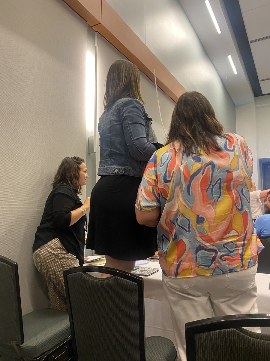 OverallCreek's tweet photo. @Dunham_DBEXCEL challenged us to make the tallest tower at @theTSIN and we won! 56 1/2” inches tall https://t.co/1PvzZu5eXk