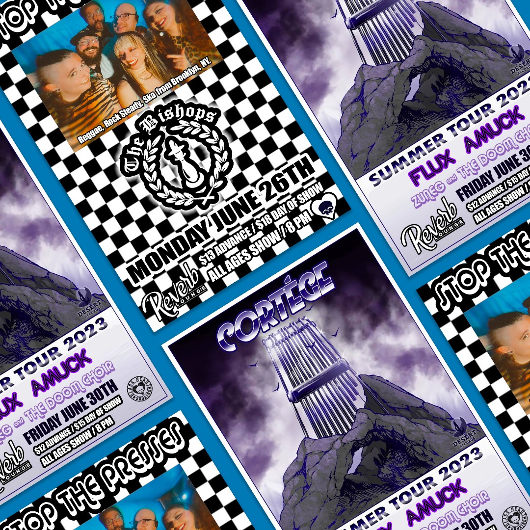 💥JUST ANNOUNCED!💥
We have shows lined up for JUNE at The
<a href="/reverb_lounge/">Reverb Lounge</a> 

6.26: <a href="/Stop/">Doug Bowman</a> the Presses with The Bishops
🎫 etix.com/ticket/p/46495…

6.30: <a href="/Cortegeatx/">Cortege</a> with <a href="/FluxAmuck/">FluxAmuck</a> and ZUNEG and
the Doom Choir
🎫 etix.com/ticket/p/54575…

GET YOUR TICKETS NOW!